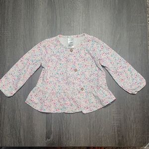 Carters long sleeved floral shirt